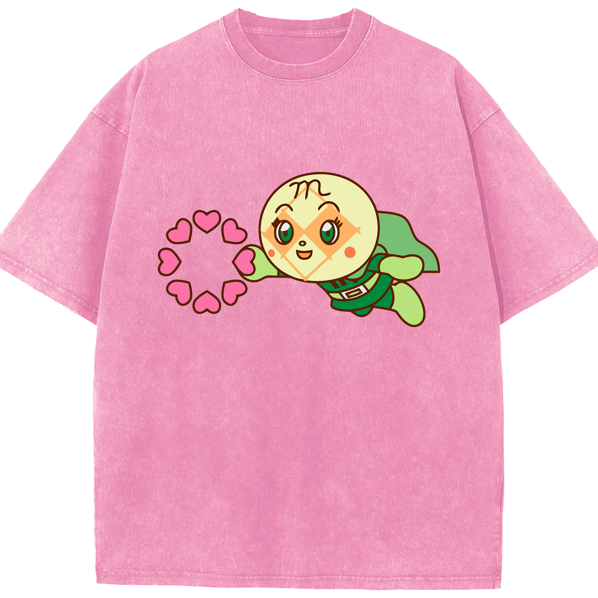 （画像用） アンパンマン Anpanman 綿100% ヴィンテージ風 半袖Tシャツ（フロントプリント）